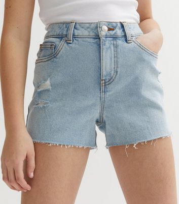 Light wash cheap denim shorts womens