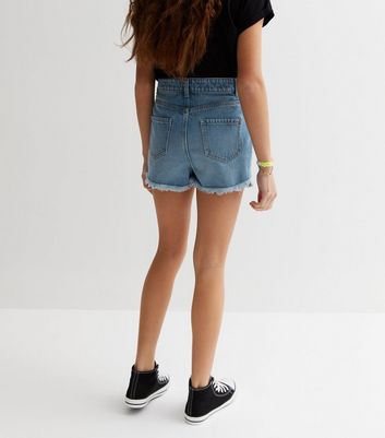 Jean shorts hot sale frayed hem