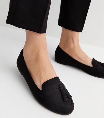 New look hot sale black loafers