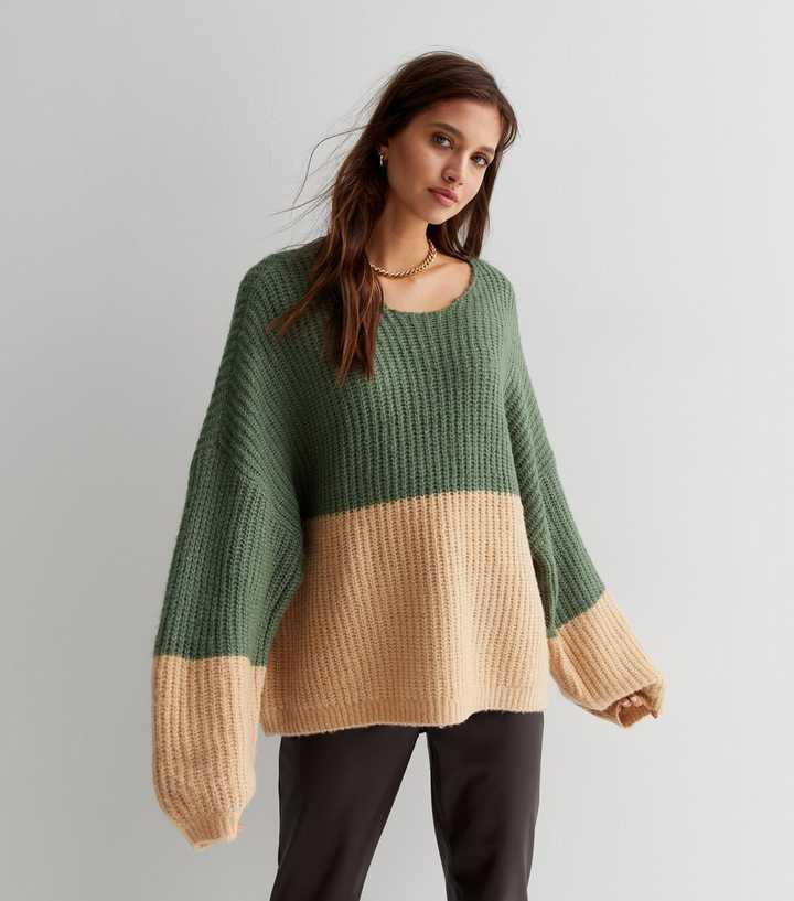 Colourblock Chunky Knit Jumper