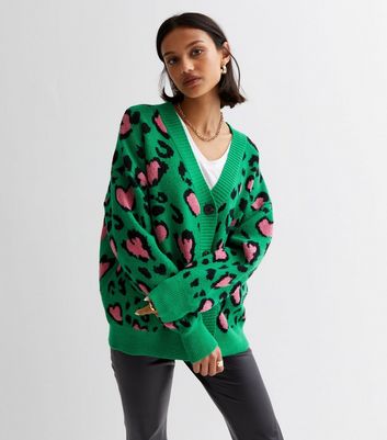 Pink and green cardigan hotsell