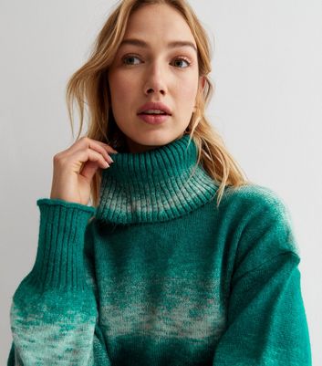 ONLY Green Knit Roll Neck Long Sleeve Jumper