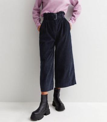 Cropped wide clearance leg cord trousers