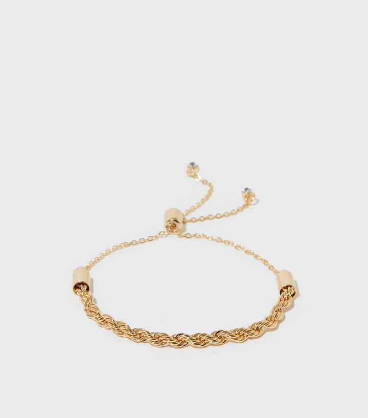 Gold Twist Toggle Braclet