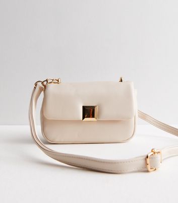 Cream leather best sale crossbody bag