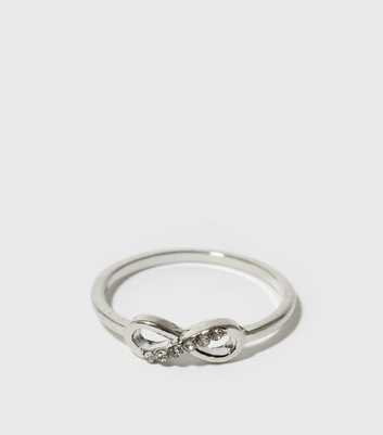 Silver Diamante Infinity Ring