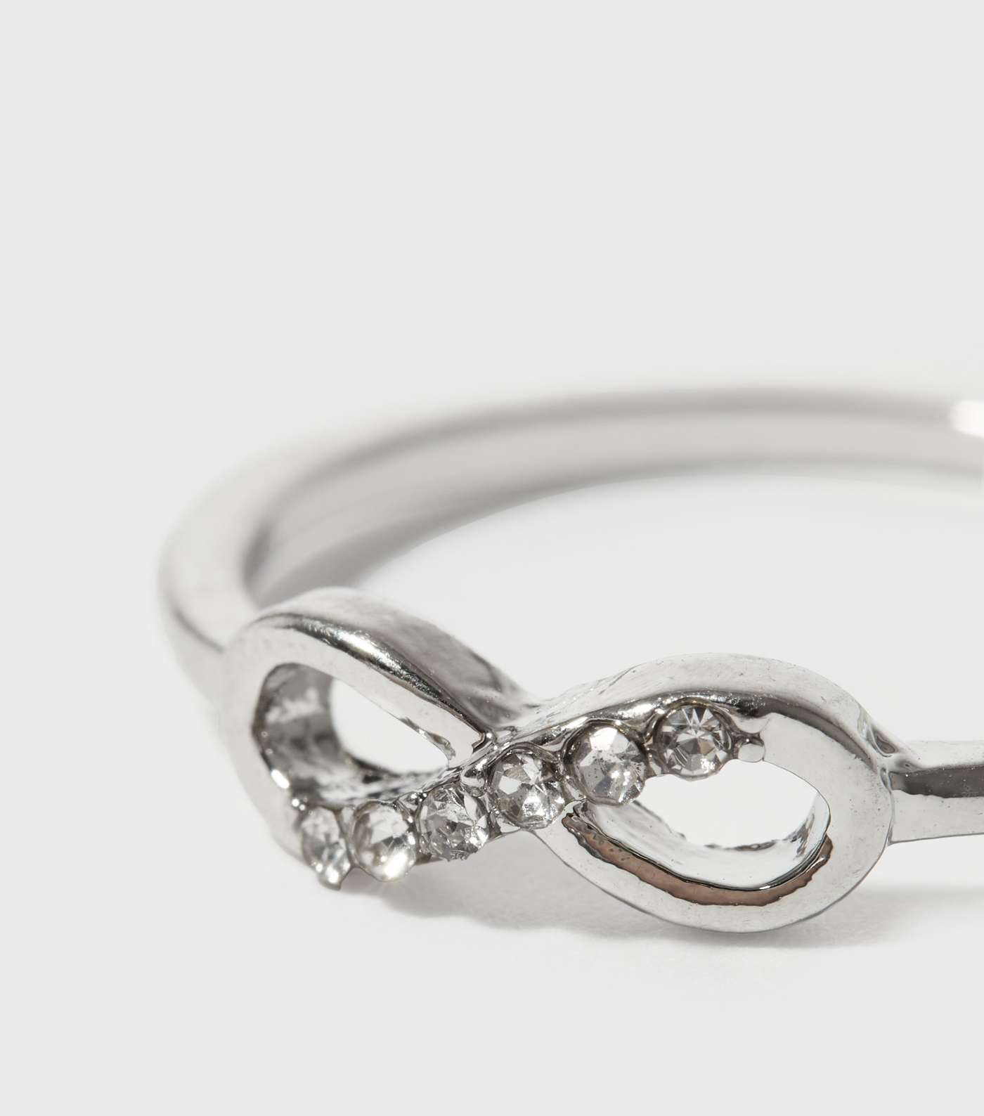 Silver Diamante Infinity Ring Image 2