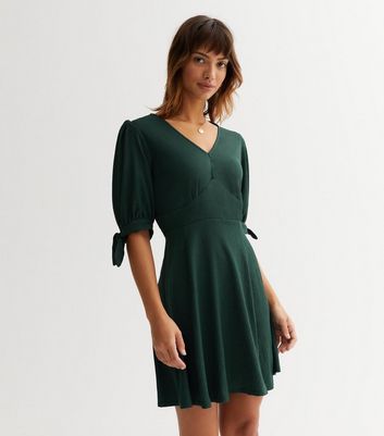 Khaki green best sale dress new look