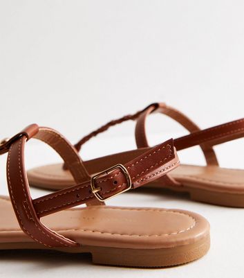 New look store tan flat sandals