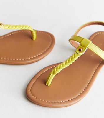 Yellow toe post hot sale sandals