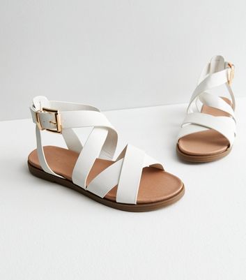 Womens white clearance footbed sandals