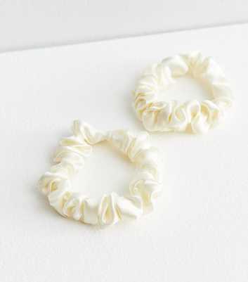 2 Pack Cream Real Silk Scrunchies