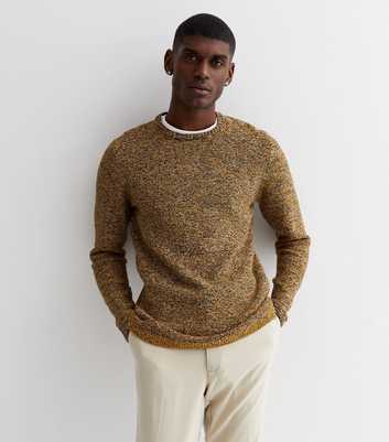 Only & Sons Yellow Fine Knit Crew Neck Jumper