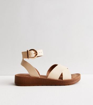 New look white online sandals