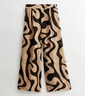 Marble Print Center Creased Trousers