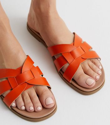 Womens orange store sandals