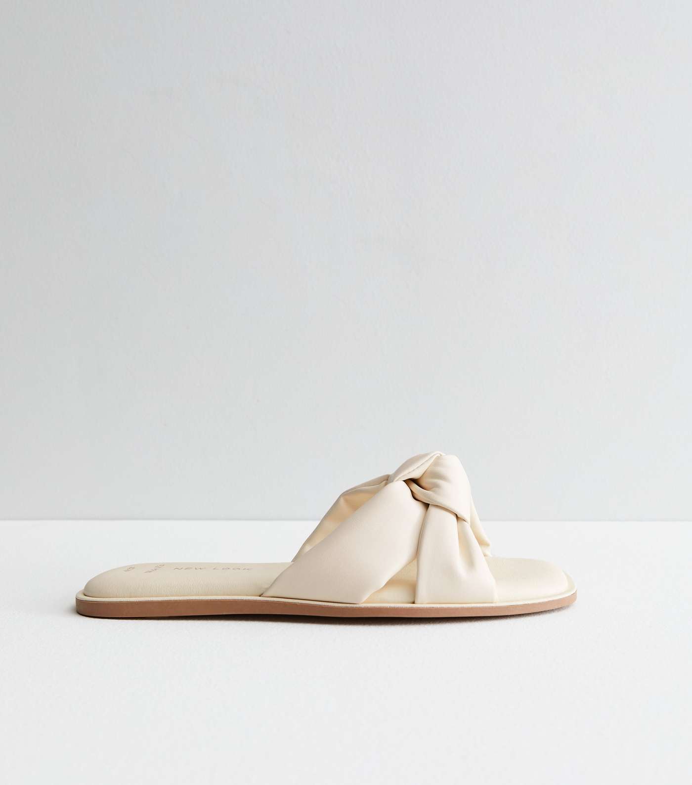 Wide Fit Off White Knot Sliders Image 3