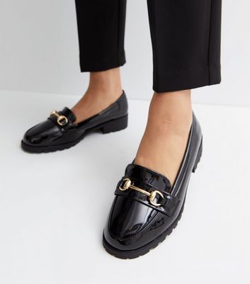 Wide fit cheap leather loafers womens