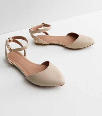 Wide Fit Stone 2 Part Ballerina Pumps New Look