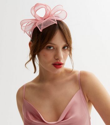 Pink Loop Bow Fascinator Headband