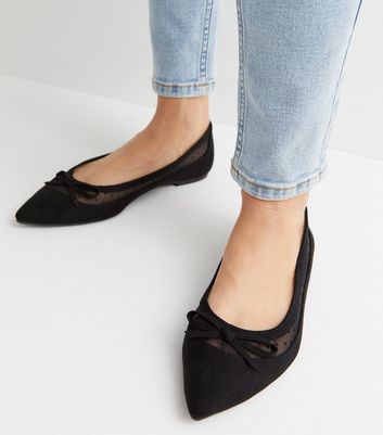 Black flats wide fit online