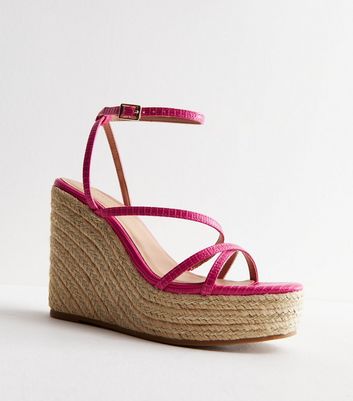 Bright Pink Wedge Sandals Online | bellvalefarms.com