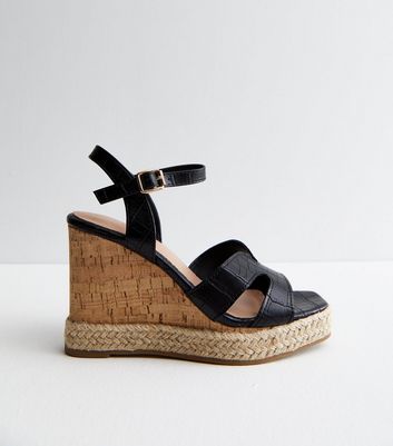 New look black store wedge sandals