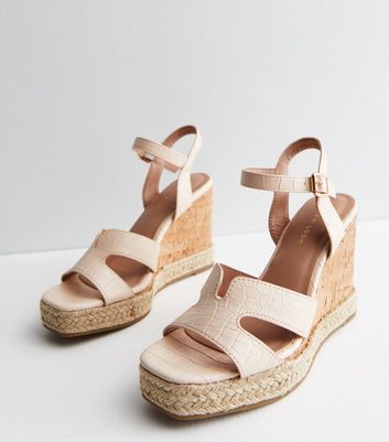 New look sale nude wedges