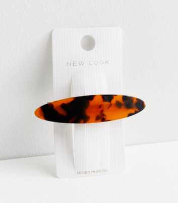 Rust Tortoiseshell Effect Barrette Hair Clip