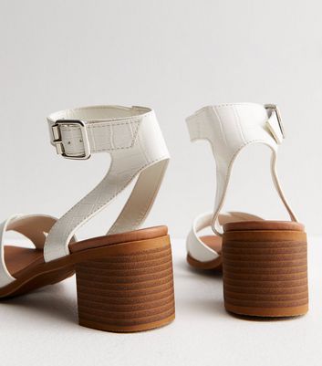 White mid wedge sales sandals