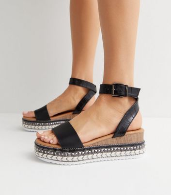 Black flatform sandals: the trendy espadrille | Buckle | Flatform sandals,  Women shoes, Womens sandals