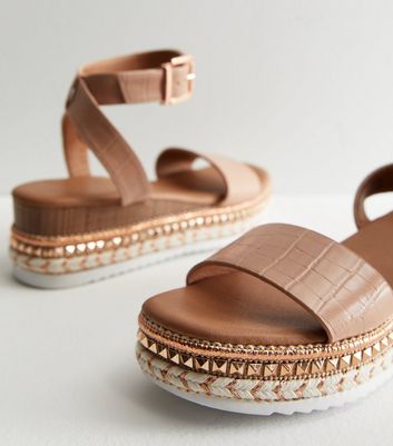 Studded flatform 2024 espadrille wedges