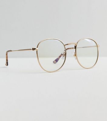 Round gold hotsell metal frame glasses