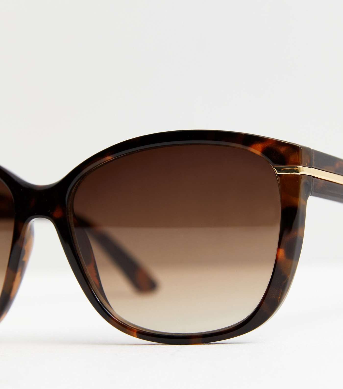 Dark Brown Large Frame Sunglasses Image 4