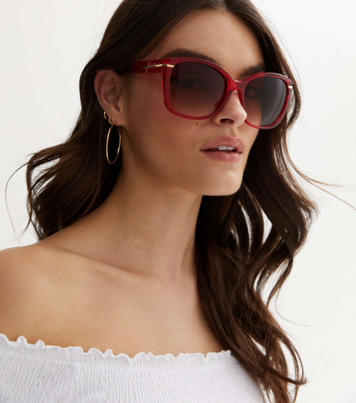 Red Large Frame Sunglasses