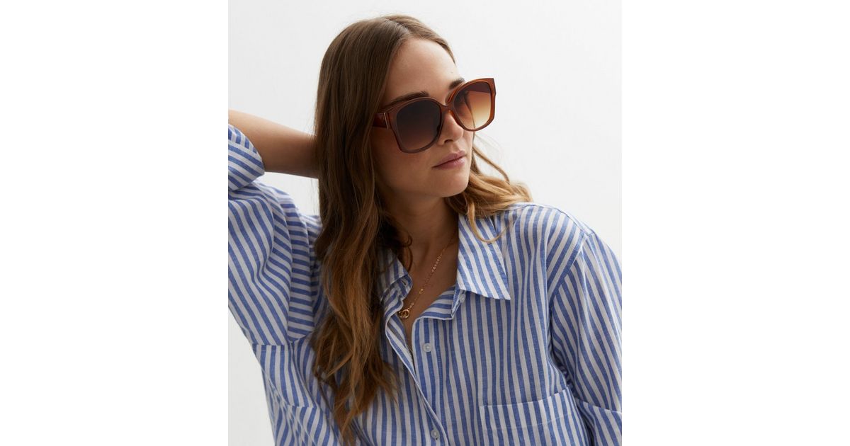 Rust Square Frame Sunglasses | New Look