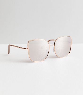 Rose gold hotsell mirrored prescription sunglasses