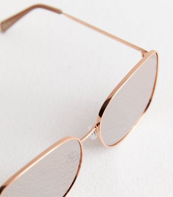 Rose gold 2024 metal aviator glasses