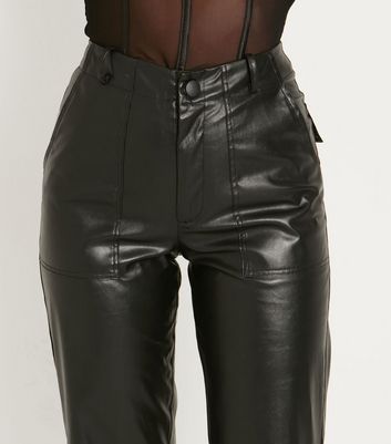 MM6 Maison Margiela straightleg Leather Trousers  Farfetch
