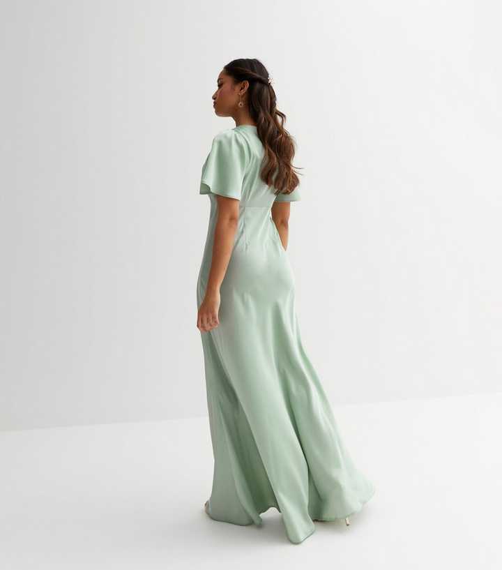 petite satin maxi dress