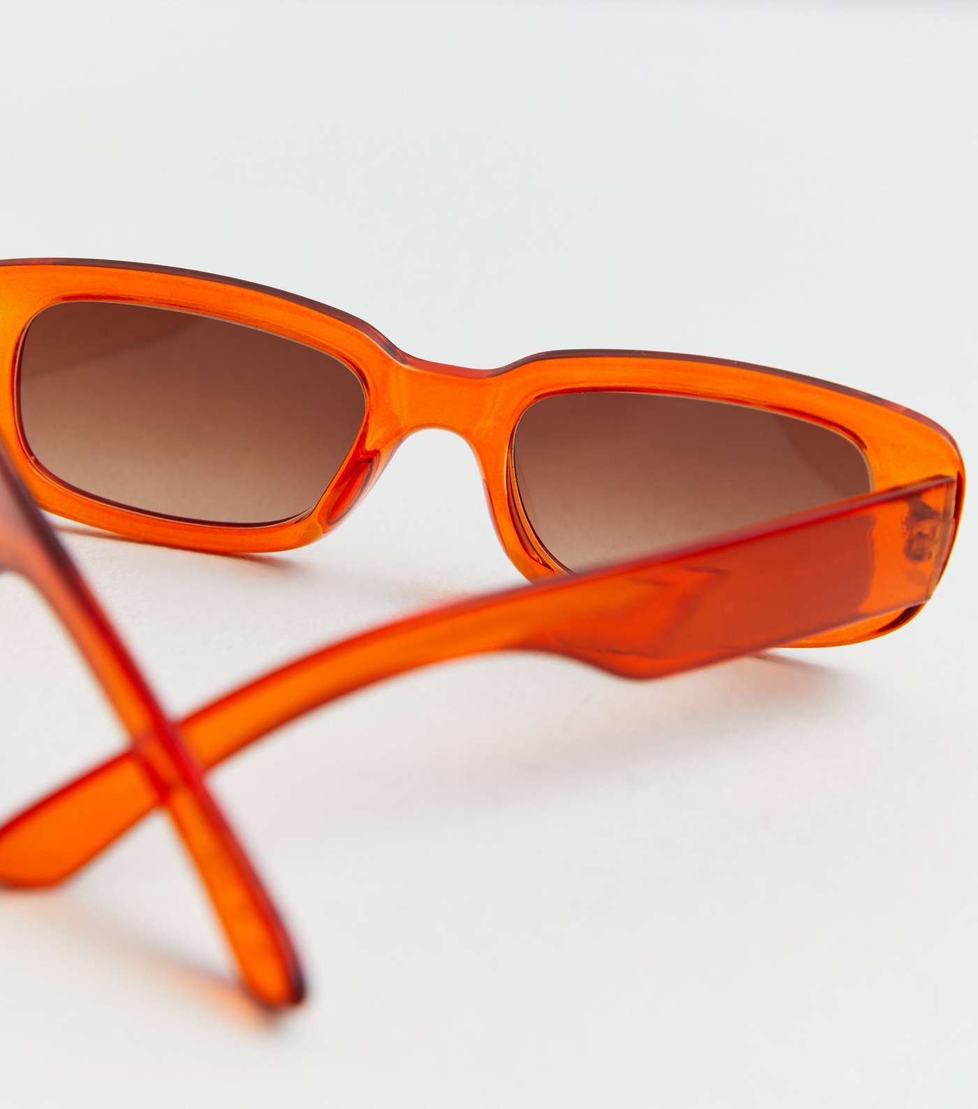 Orange Rectangle Frame Sunglasses Image 4
