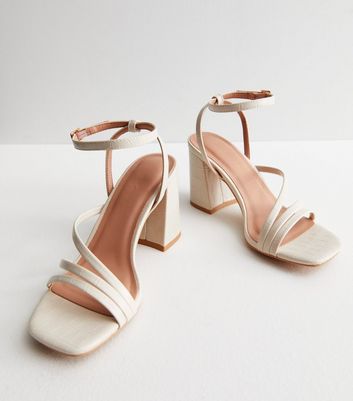 Nude heeled sandals outlet new look