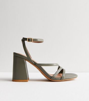 Strappy thick clearance heel sandals