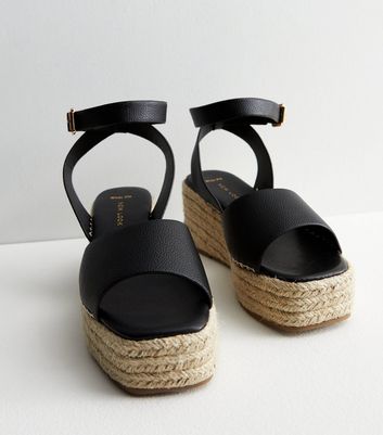 New look hot sale black espadrilles