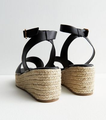 Leather espadrille wedges sale