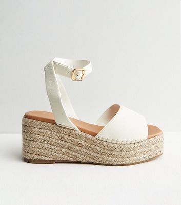 Leather deals espadrilles wedges