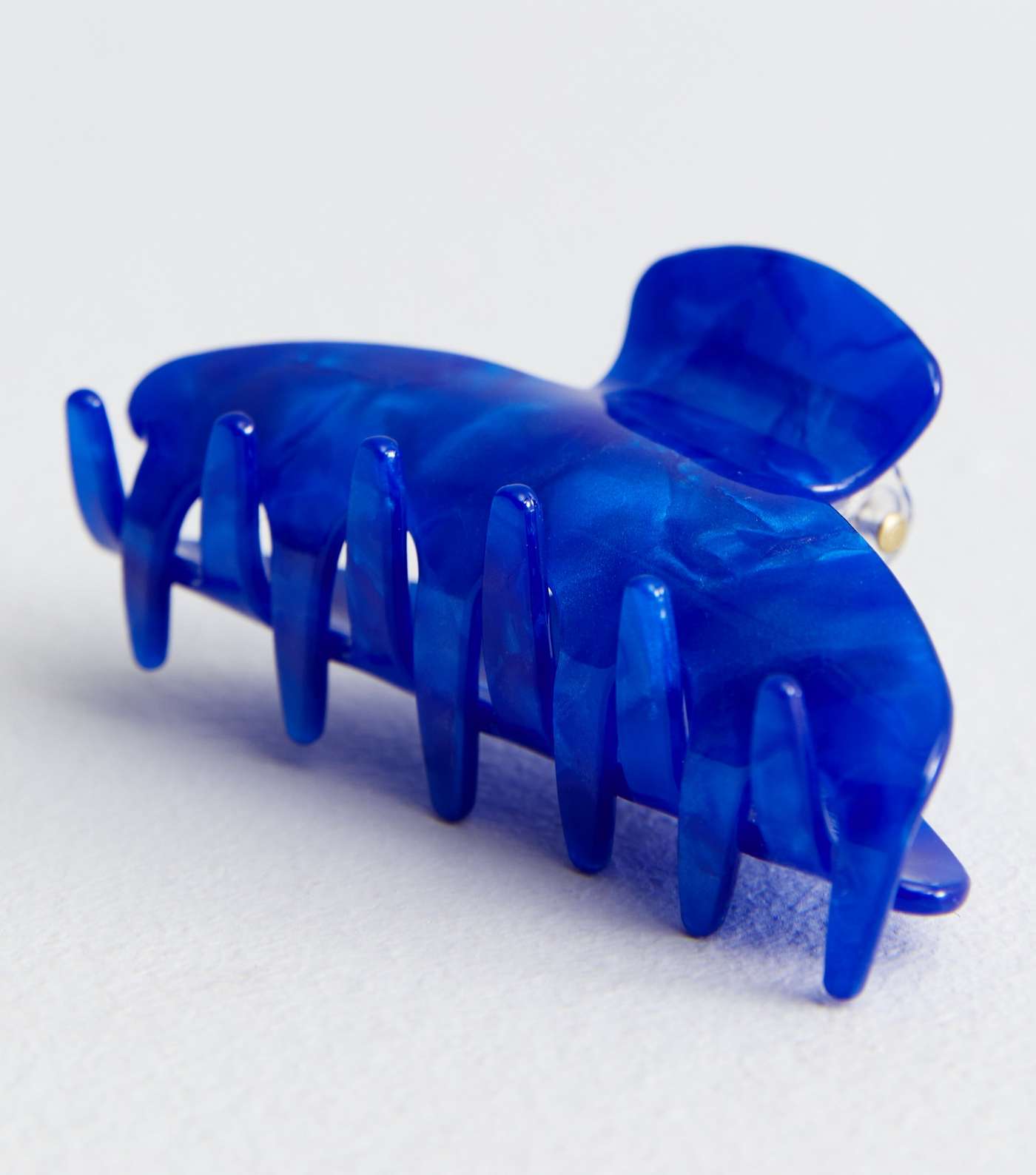 Bright Blue Resin Medium Bulldog Claw Clip Image 2