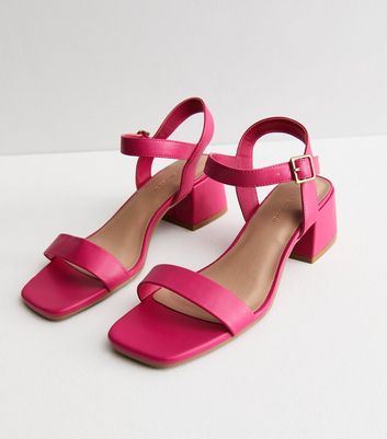 New look pink block heels hotsell