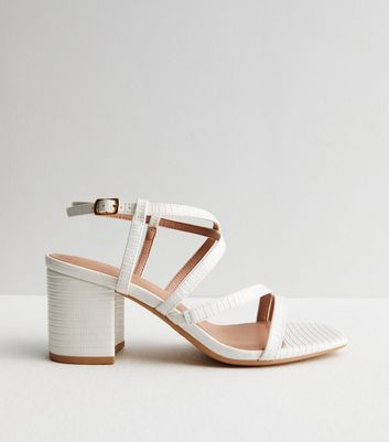 Pale Pink Suedette Block Heel Strappy Sandals | New Look