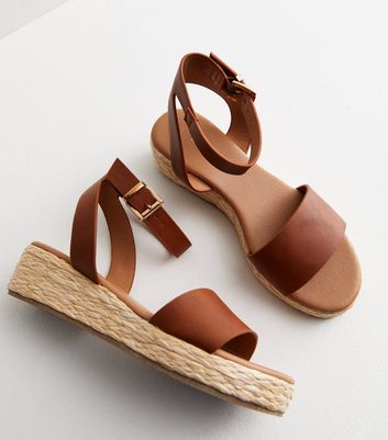 Chloé Leather Wooden-sole Platform Sandals in Brown | Lyst
